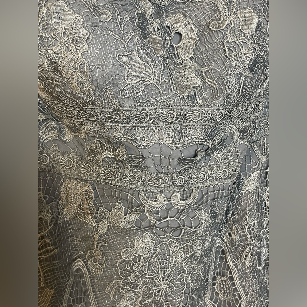 Gorgeous bluish grey dress. Worn once to my daughter’s wedding.